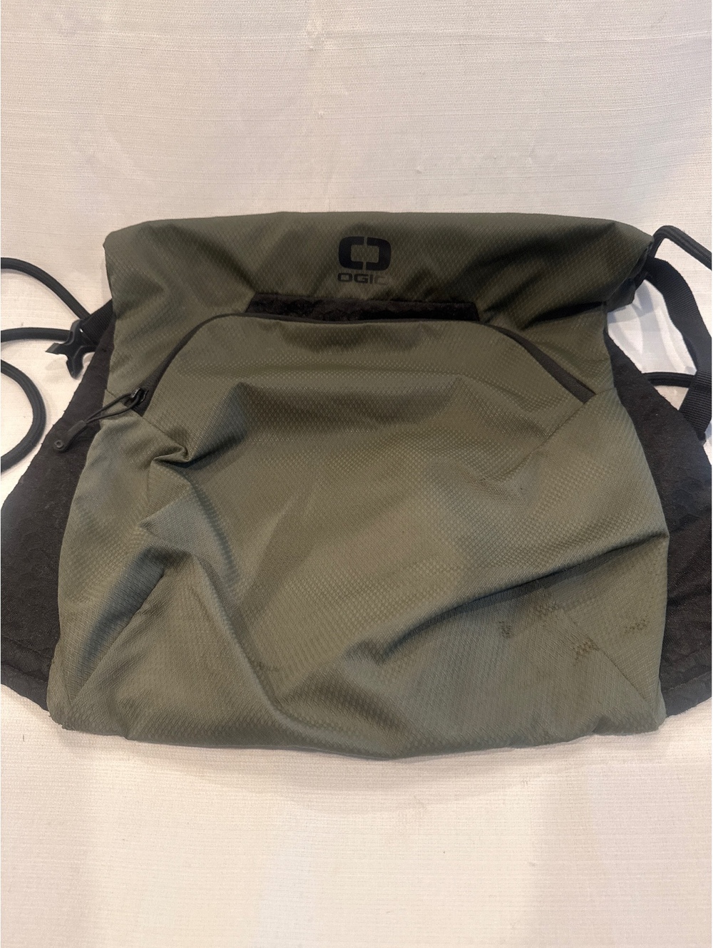 OGIO Drawstring Backpack in Olive Green and Black